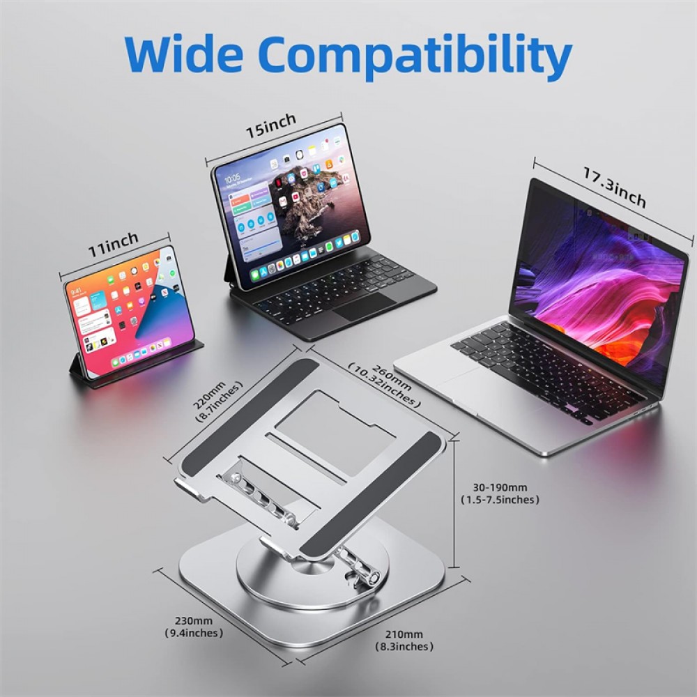 360 Derece Dönebilen Metal Bilgisayar & Tablet Standı 360 Derece Dönebilen Metal Bilgisayar & Tablet Standı