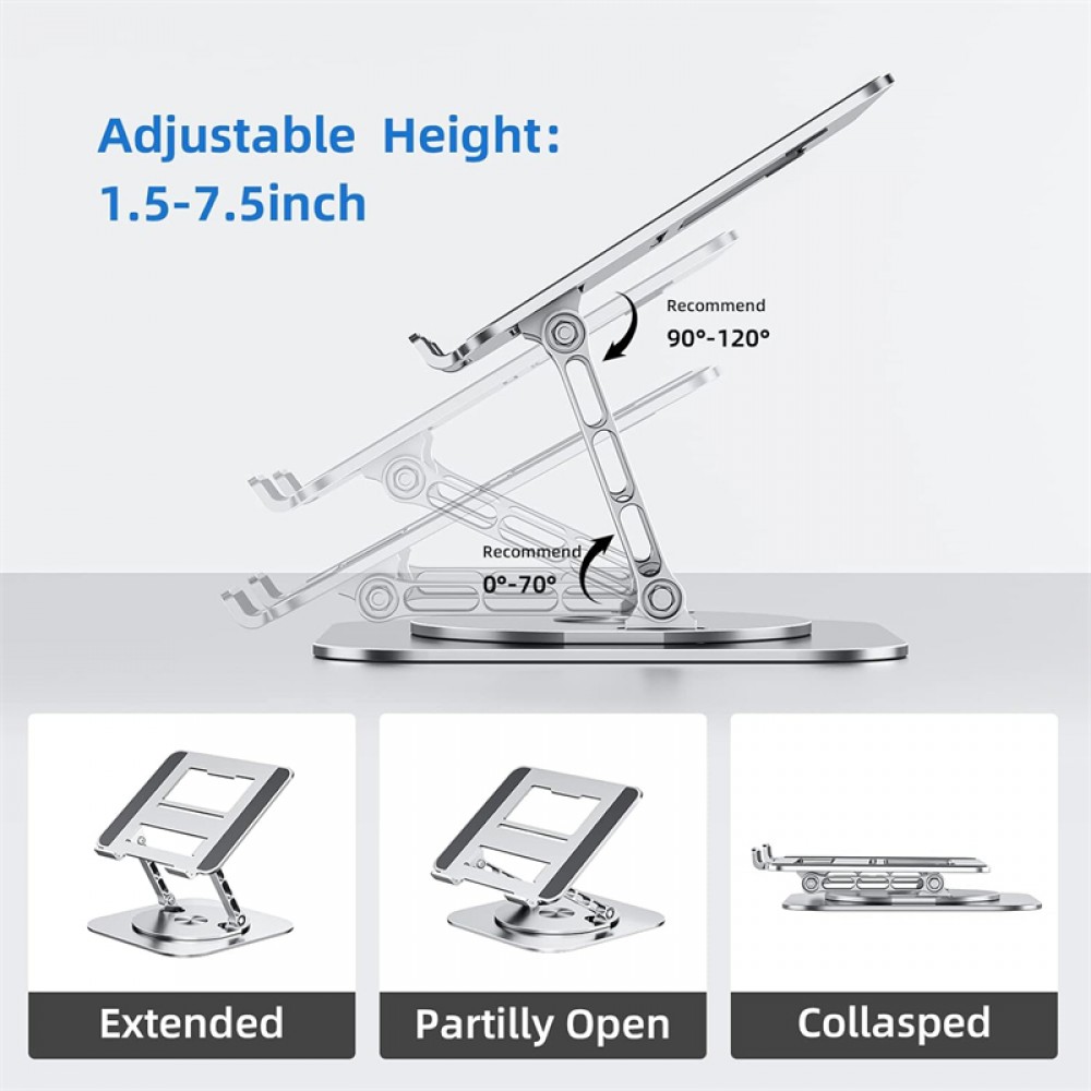 360 Derece Dönebilen Metal Bilgisayar & Tablet Standı 360 Derece Dönebilen Metal Bilgisayar & Tablet Standı