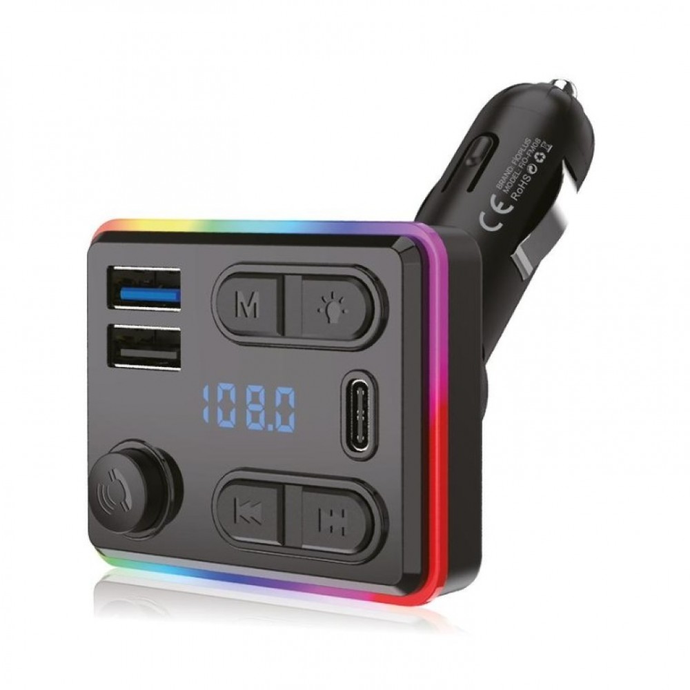FM08 RGB Bluetooth FM Transmitter Kumandalı FM08 RGB Bluetooth FM Transmitter Kumandalı