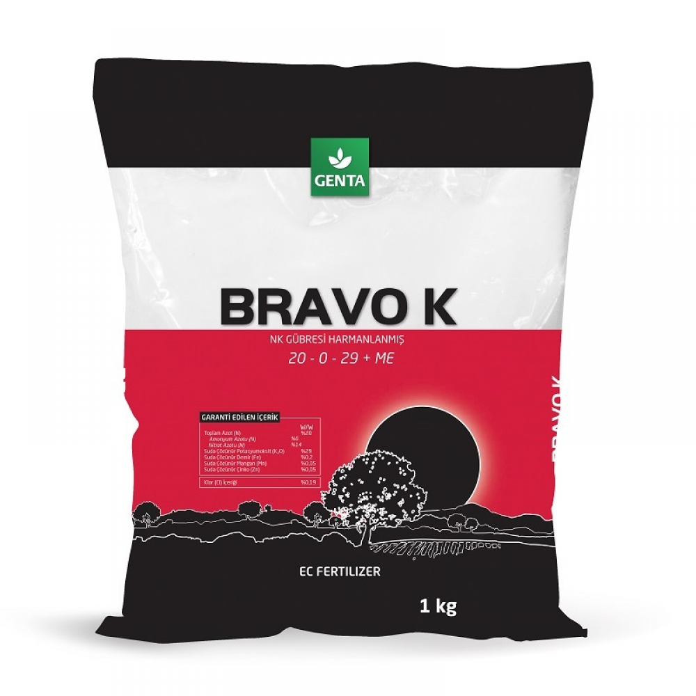 Renklendirici, İriltici, Aroma Verici BRAVO-K Potasyumlu Gübre 1kg Renklendirici, İriltici, Aroma Verici BRAVO-K Potasyumlu Gübre 1kg