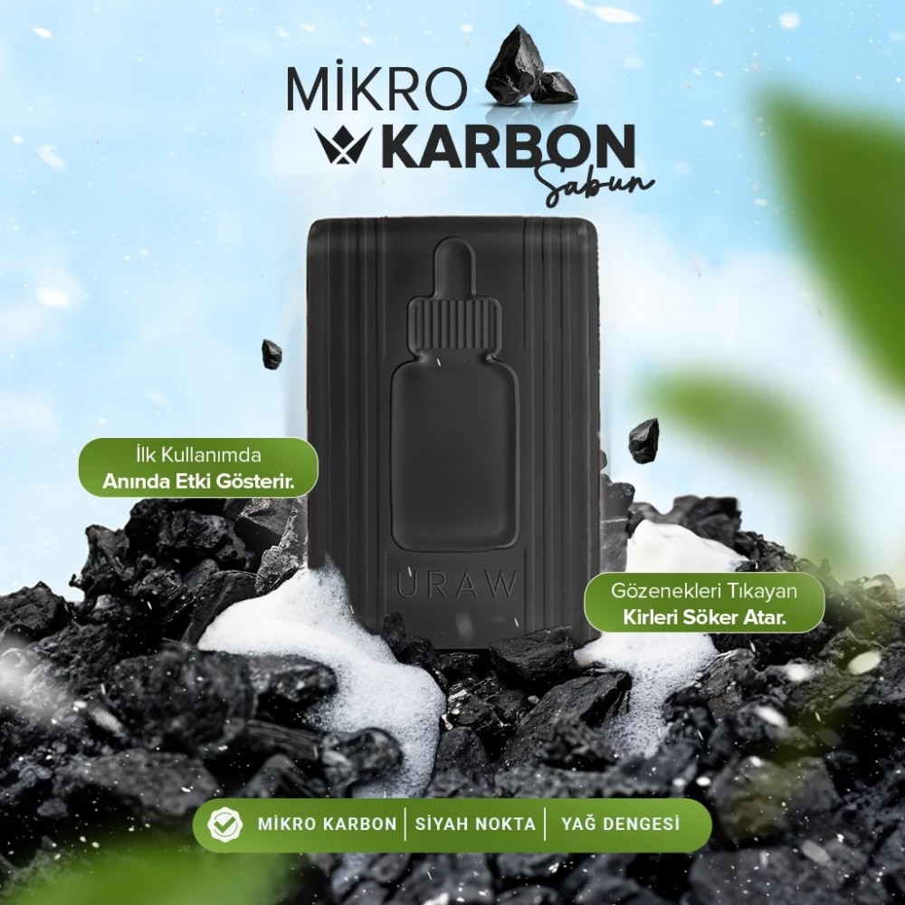 Mikro Karbon Sabun( Derinlemesine Arındırma ve Cilt Yenileme) Mikro Karbon Sabun( Derinlemesine Arındırma ve Cilt Yenileme)