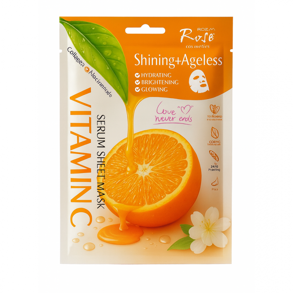 C Vitamini Parlaklık Verici Kağıt Yüz Maskesi C Vitamini Parlaklık Verici Kağıt Yüz Maskesi