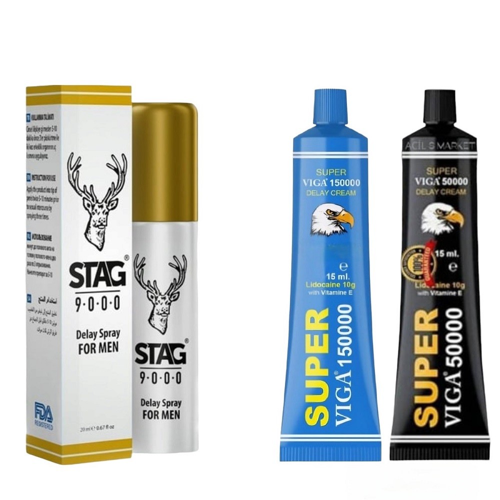 Stag 9000 Sprey + Viga Karma Krem Set Stag 9000 Sprey + Viga Karma Krem Set