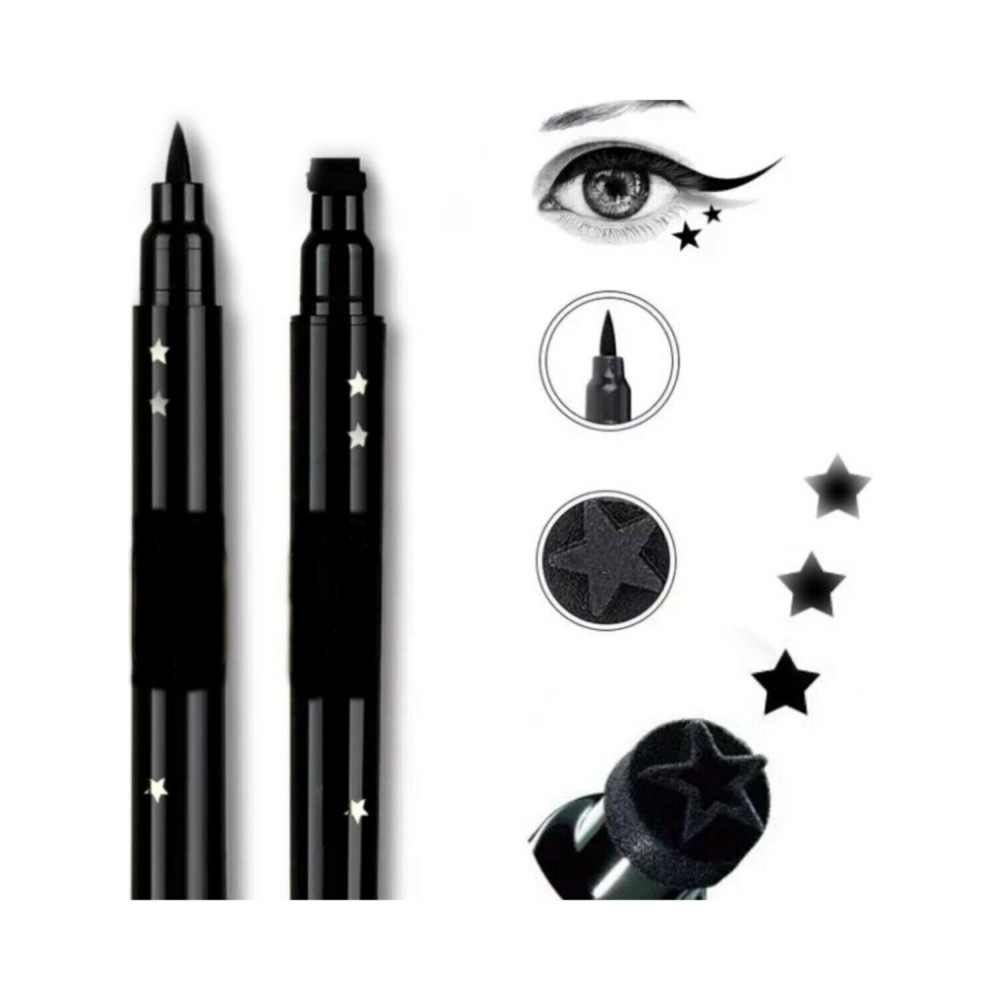 Çift Uçlu Yıldız Desenli Eyeliner