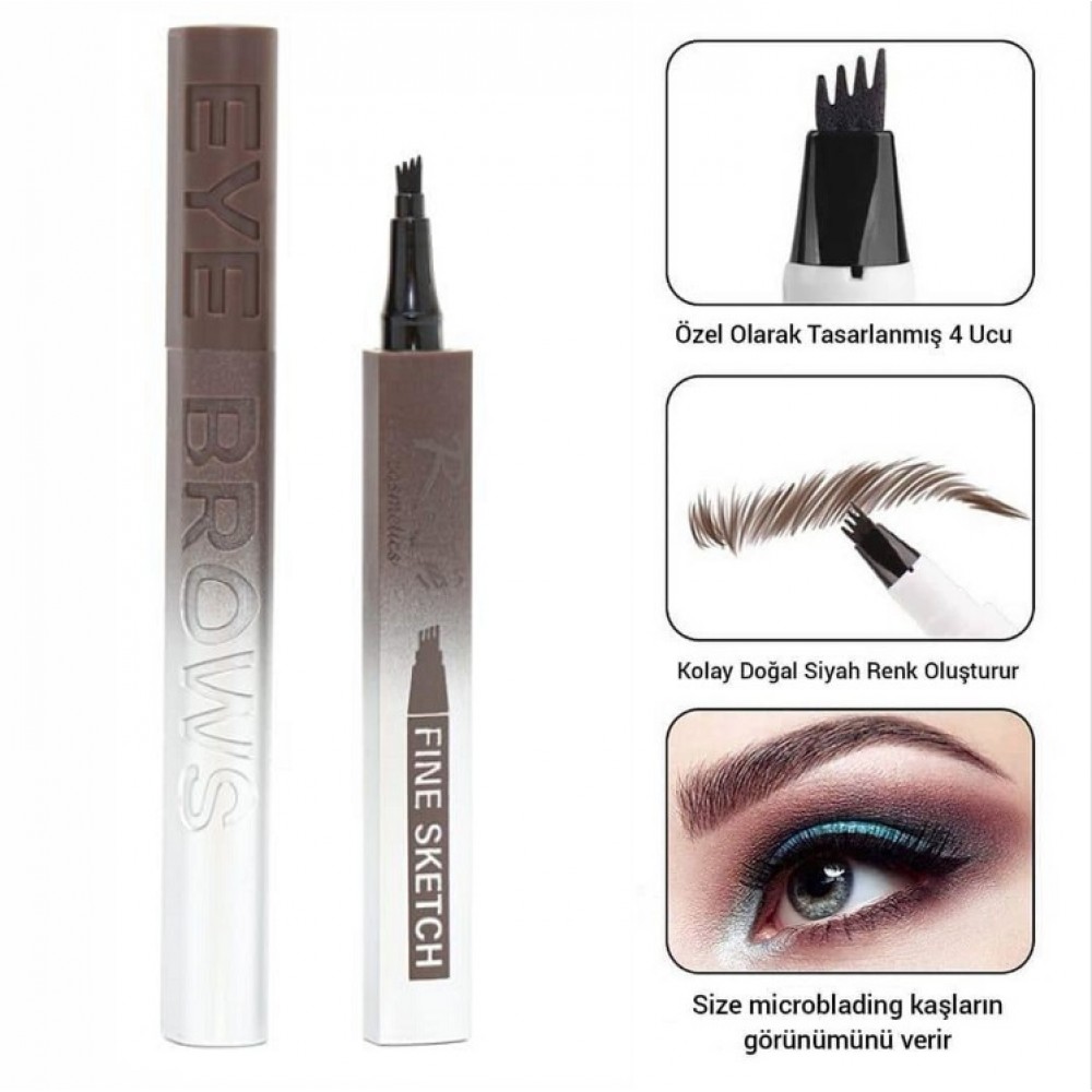 Rose Fine Sketch Microblading Kaş Kalemi Koyu Kahve