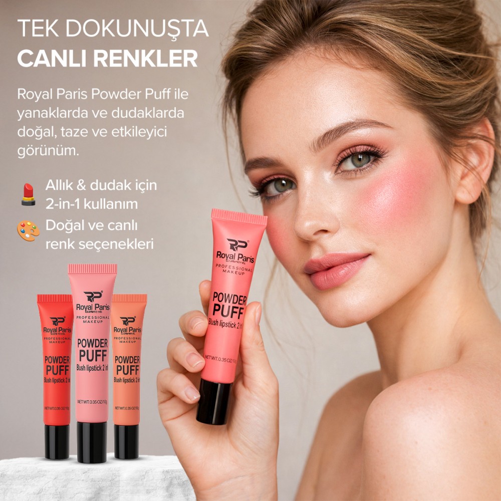 Royal Paris Puff Liquid Blush Likit Allık Seti