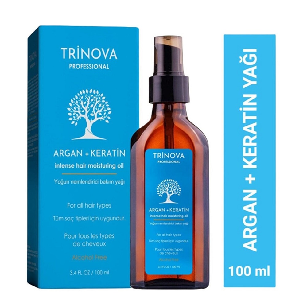 Trinova Argan  Keratin Yağı & Yıpranmış Saçlar için Onarıcı Bakım