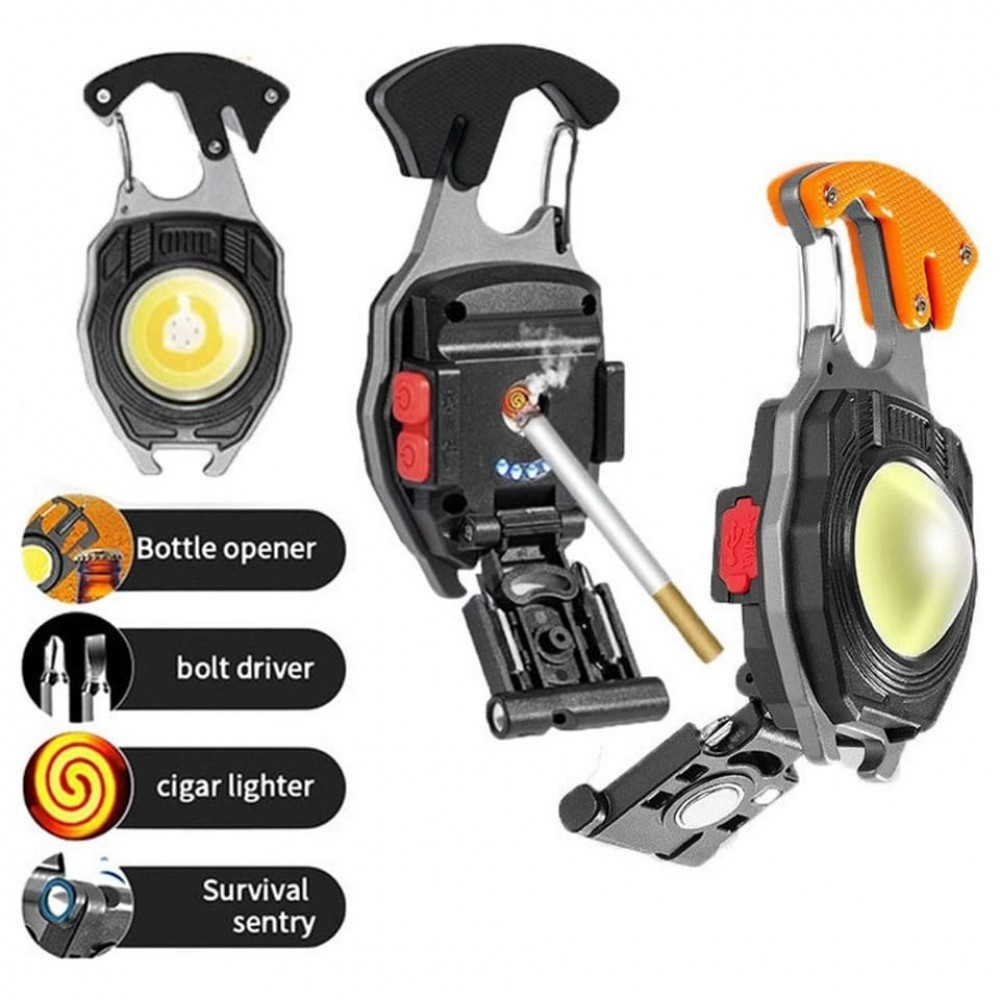 Pro Robocop Çok Fonksiyonlu Kamp Feneri Anahtarlık Çakmak Cam Kırıcı Pro Robocop Çok Fonksiyonlu Kamp Feneri Anahtarlık Çakmak Cam Kırıcı