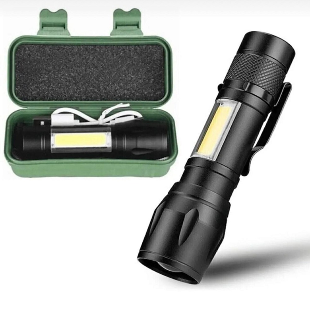 Ultra Güçlü Flaşörlü 2500 Lumen 5w Cob Led Usb Şarjlı El Feneri Ultra Güçlü Flaşörlü 2500 Lumen 5w Cob Led Usb Şarjlı El Feneri