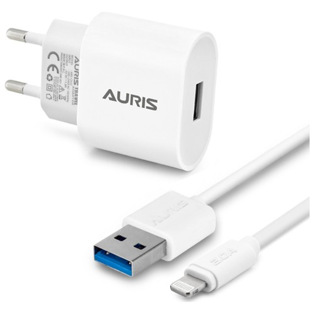 Auris 2.0A Lightning Kablo ve Adaptör Şarj Seti