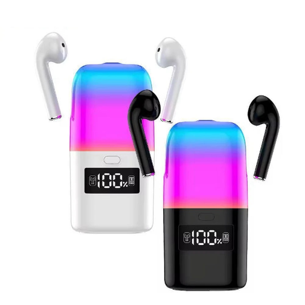 Bluetooth Kulaklık & RGB LED Hoparlör TWS Stereo Dijital Ekranlı Bluetooth Kulaklık & RGB LED Hoparlör TWS Stereo Dijital Ekranlı