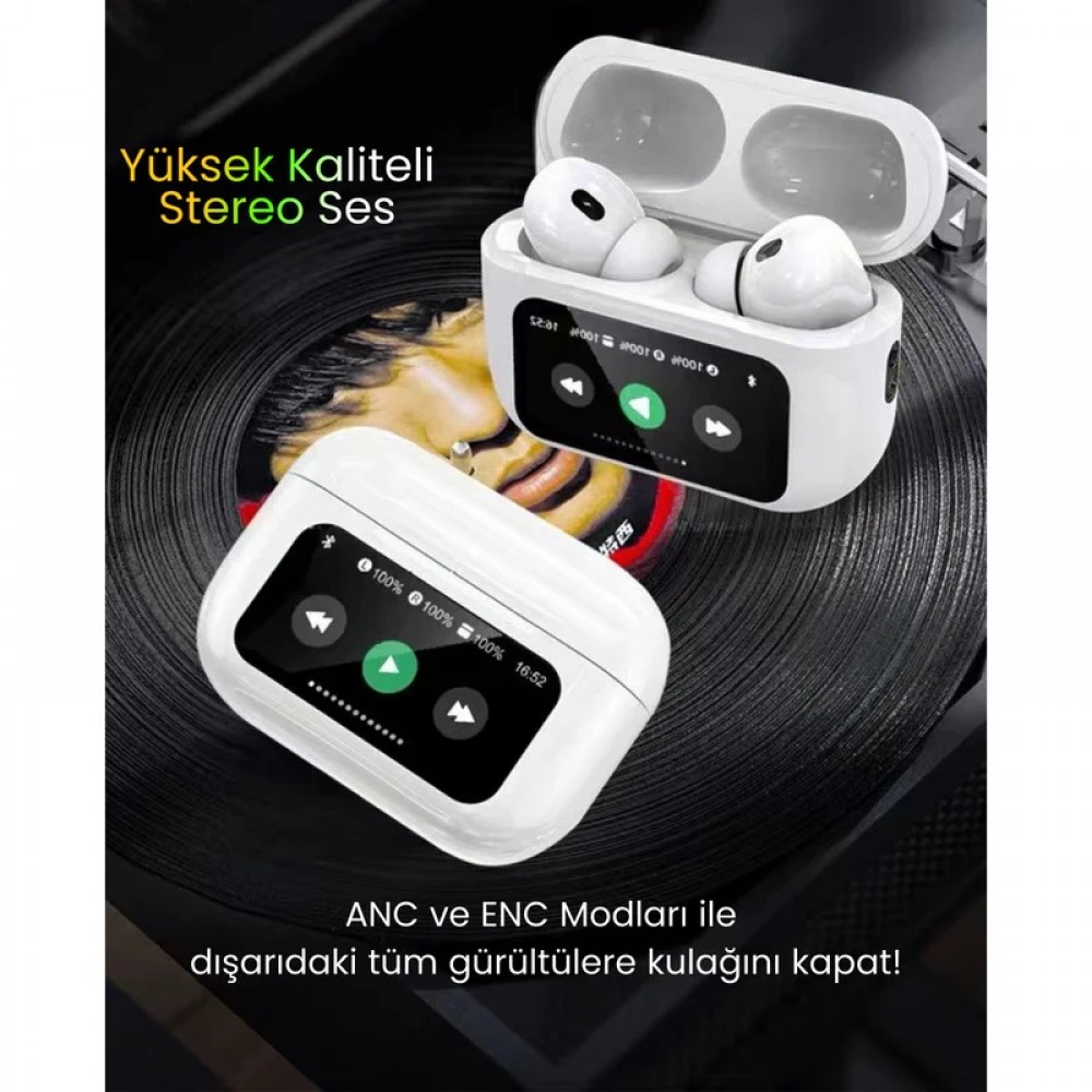 Dokunmatik Ekranlı Air Pro 2 ANC / ENC Bluetooth Kulaklık Dokunmatik Ekranlı Air Pro 2 ANC / ENC Bluetooth Kulaklık