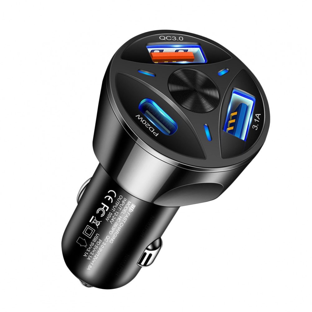 FP88 55 Watt Qc 3.0 3 Portlu Araç Şarj Aleti FP88 55 Watt Qc 3.0 3 Portlu Araç Şarj Aleti