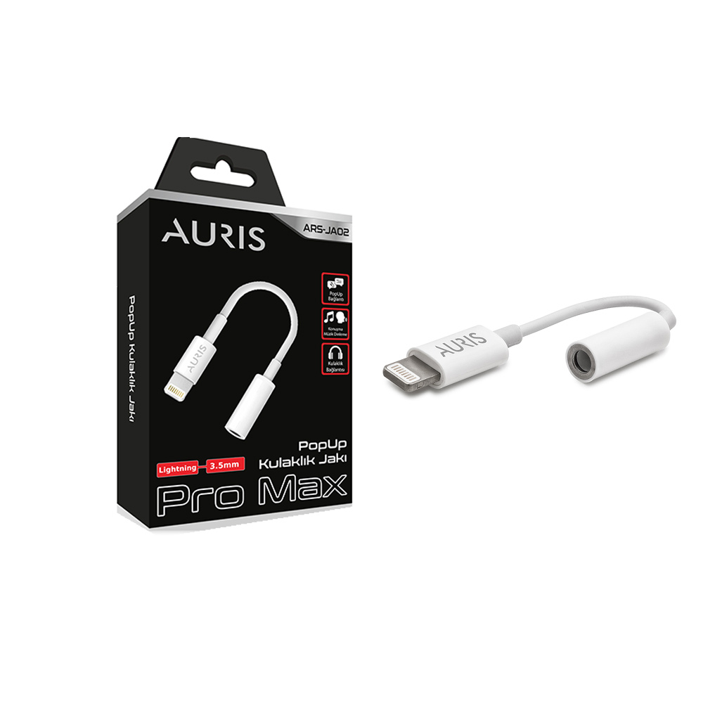 Auris JA02 Lightning Jack Dönüştürücü Auris JA02 Lightning Jack Dönüştürücü