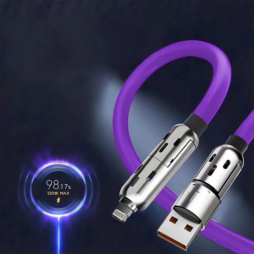 Fioplus K21 240W 4in1 Hızlı Şarj Kablosu Fioplus K21 240W 4in1 Hızlı Şarj Kablosu