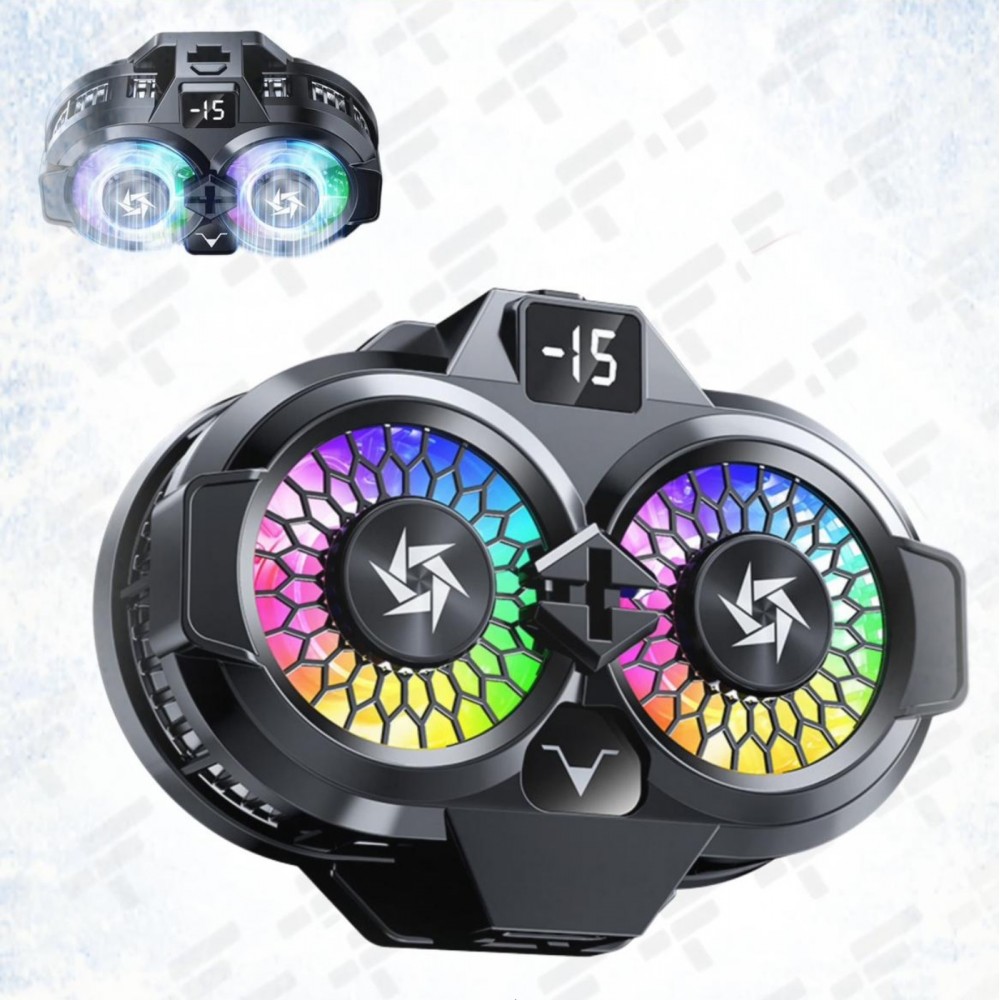 SL57 RGB Çift Fanlı Dijital Göstergeli Telefon Soğutucu Fan SL57 RGB Çift Fanlı Dijital Göstergeli Telefon Soğutucu Fan