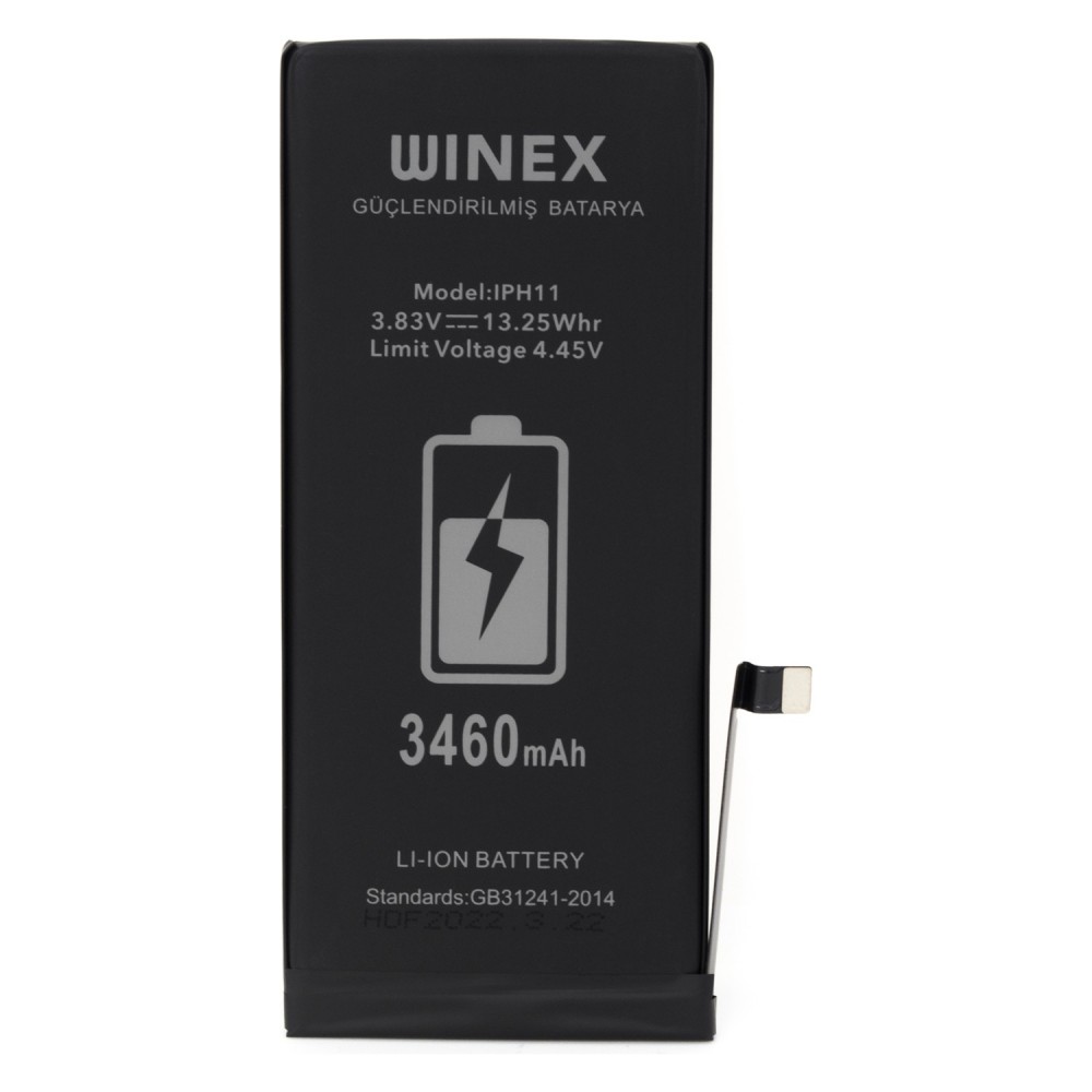 Winex iPhone 11 Güçlendirilmiş Premium Batarya