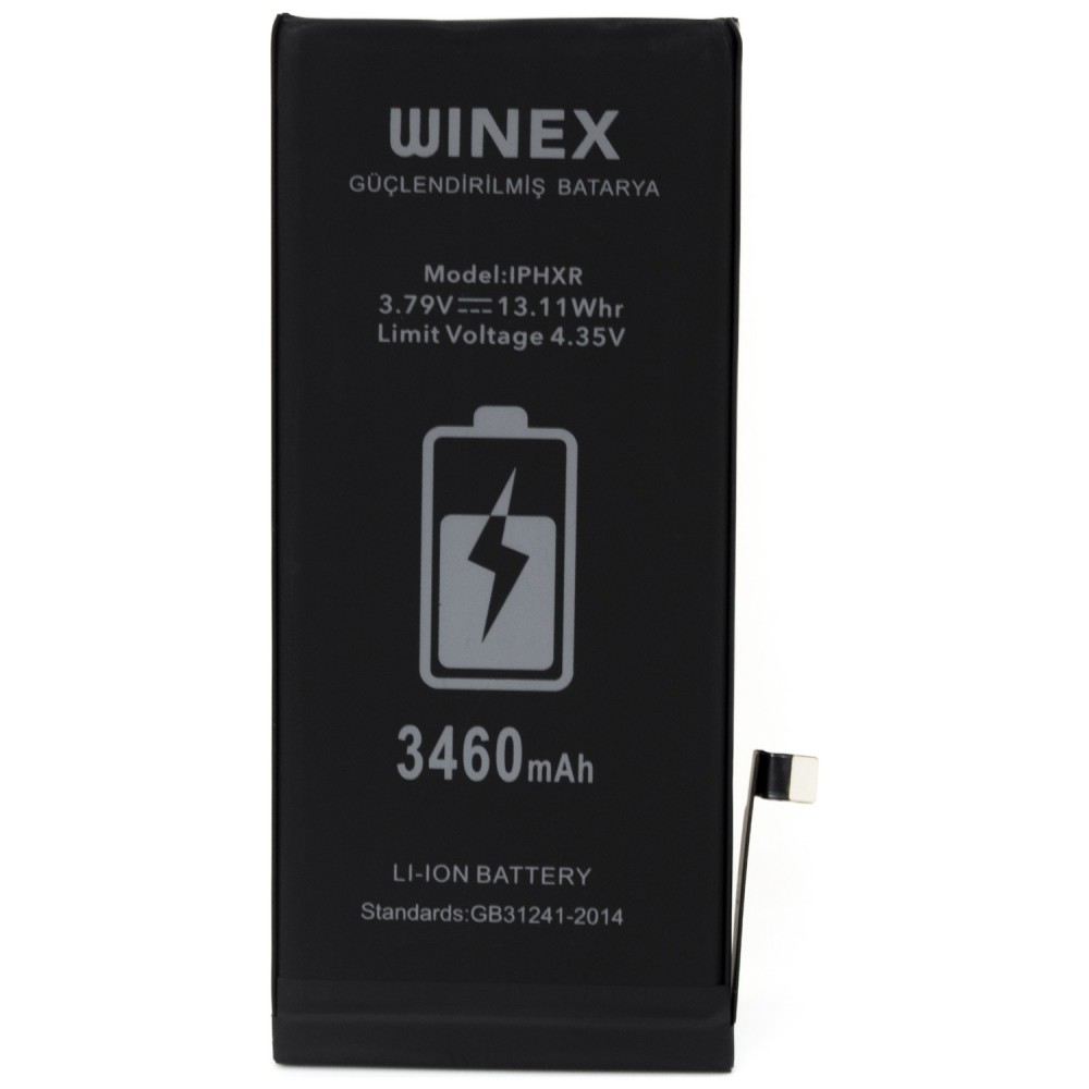 Winex iPhone XR Güçlendirilmiş Premium Batarya