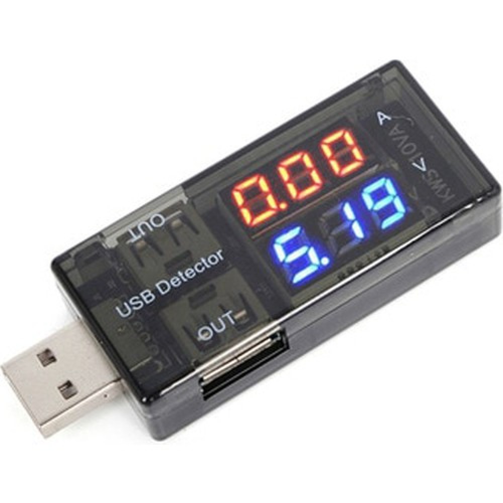 Keweisi USB Voltmetre ve Ampermetre USB Akım Ölçer Çift USB Çıkışlı